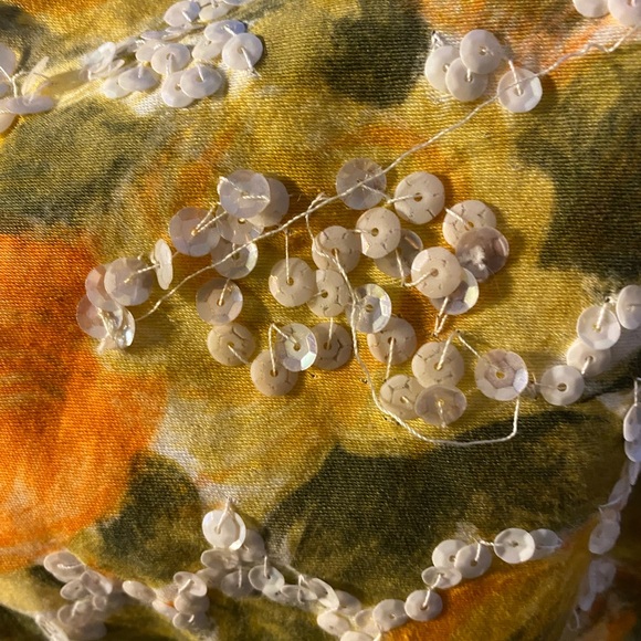 TRUE VINTAGE 1960’s Sequined, Floral Wiggle Dress - Picture 12 of 15